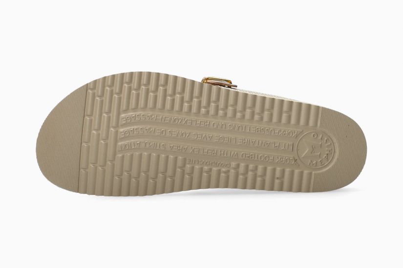 Mephisto Helen Mix – Sandali Donna In Pelle Color Oro, Tacco Piatto, Taglia 38, Chiusura Con Fibbia